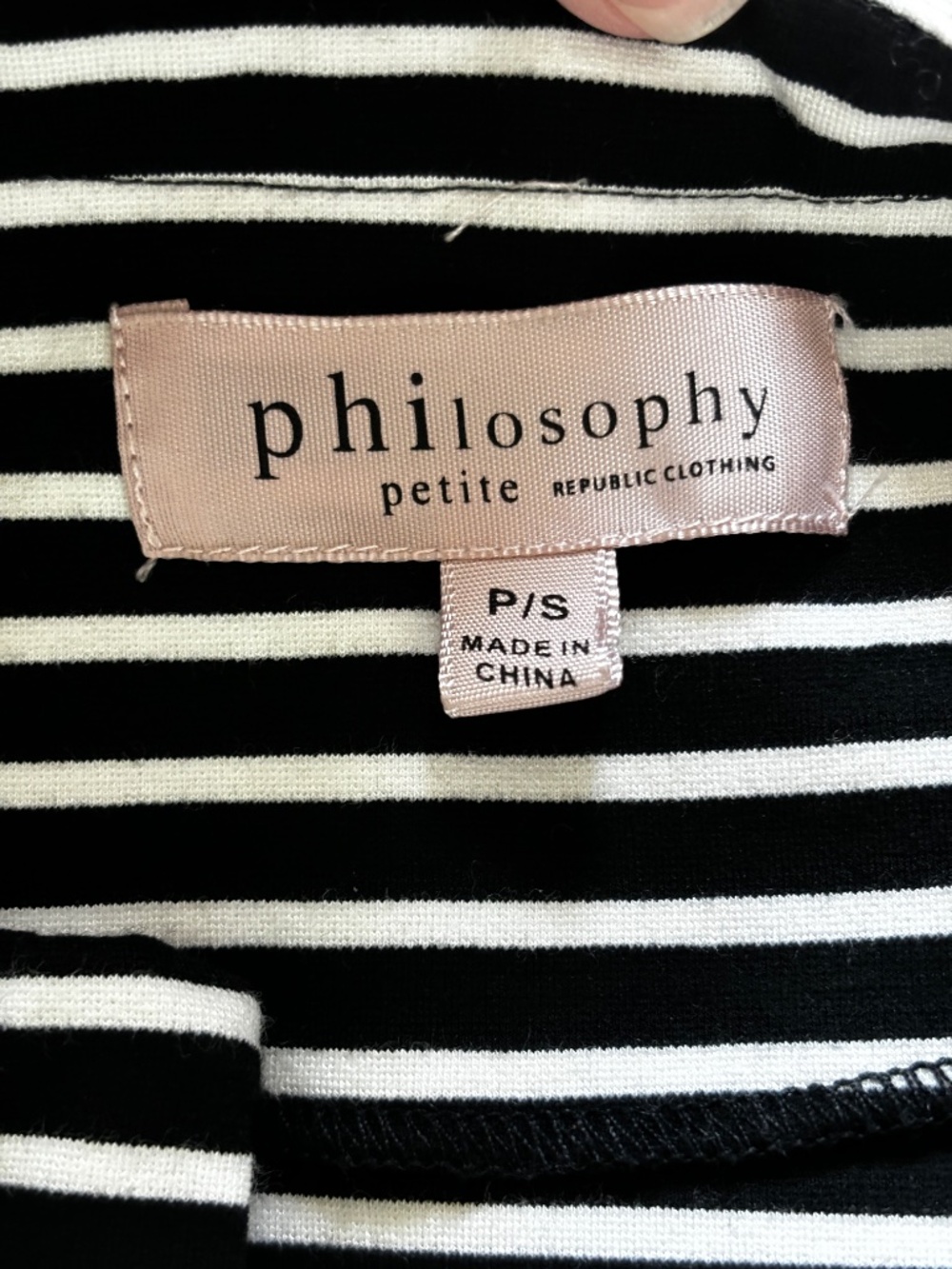 Philosophy Open Front Jacket - Black & Ivory Striped Size PS - Picture 8 of 10